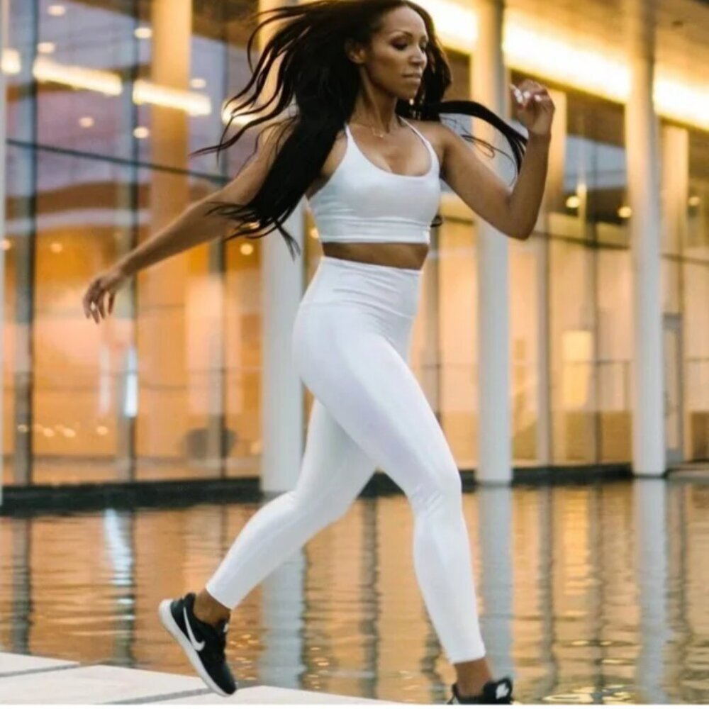 ZYIA ACTIVE White‎ Iridescent Luxe Unicorn Leggings Size 2